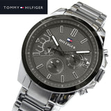 Buy Shop Tommy Hilfiger Iconic Quartz Black Dial Silver Steel Strap Watch for Men - 1791564 USA Online