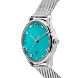 Buy Shop Gucci G-Timeless Turquoise Mother of Pearl Dial Silver Mesh Bracelet Watch For Women - YA126582 USA Online