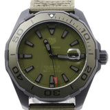 Tag Heuer Aquaracer Automatic Green Dial Khakhi Green Nylon Strap Watch for Men - WAY208E.FC8222