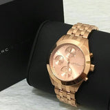 Buy Shop Marc Jacobs Peeker Chronograph Rose Gold Dial Rose Gold Steel Strap Watch for Women - MBM3394 USA Online