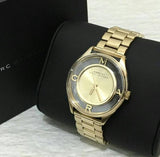 Buy Shop Marc Jacobs Marc Tether Transparent Gold Dial Gold Steel Strap Watch for Women - MBM3413 USA Online