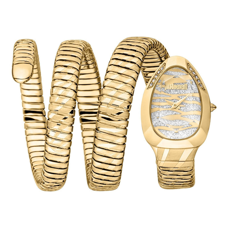 Buy Shop Just Cavalli Taglio White Dial Gold Steel Strap Watch for Women - JC1L226M0025 USA Online