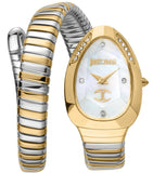 Buy Shop Just Cavalli Glam Evo 4 Mother of Pearl White Dial Two Tone Steel Strap Watch for Women - JC1L229M0065 USA Online