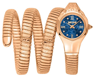 Buy Shop Just Cavalli Ravenna Blue Dial Rose Gold Steel Strap Watch for Women - JC1L271M0045 USA Online