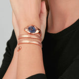 Buy Shop Just Cavalli Ravenna Blue Dial Rose Gold Steel Strap Watch for Women - JC1L271M0045 USA Online