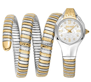 Buy Shop Just Cavalli Ravenna Silver Dial Two Tone Steel Strap Watch for Women - JC1L271M0055 USA Online