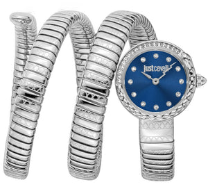 Buy Shop Just Cavalli Enchanting Blue Dial Silver Steel Strap Watch for Women - JC1L302M0015 USA Online