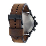 Buy Shop Fossil Nate Chronograph Brown Dial Brown Leather Strap Watch for Men - JR1487 USA Online