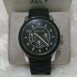 Buy Shop Michael Kors Runway Black Dial Black Rubber Strap Watch for Men - MK8107 USA Online