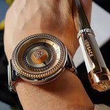 Buy Shop Versace V Metal Icon Gold Dial Black & Silver & Gold Strap Watch for Women - VLC020014 USA Online