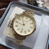 Buy Shop Fossil Jacqueline Gold Dial Gold Steel Strap Watch for Women - ES3971 USA Online