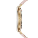 Buy Shop Michael Kors Jaryn Quartz Gold Dial Pink Leather Strap Watch For Women - MK2471 USA Online