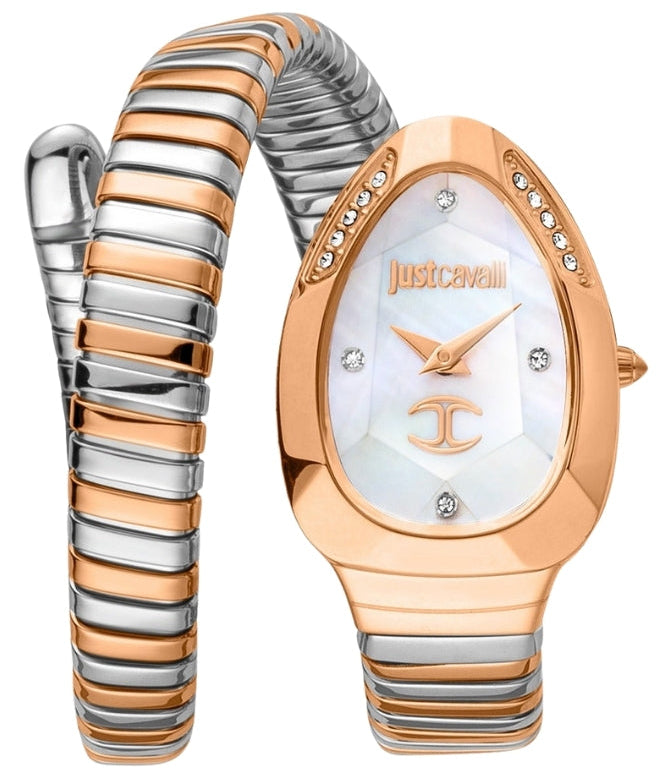 Buy Shop Just Cavalli Glam Evo 4 White Dial Two Tone Steel Strap Watch for Women - JC1L229M0075 USA Online
