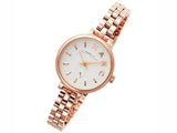 Marc Jacobs Sally White Dial Rose Gold Stainless Steel Strap Watch for Women - MBM8643