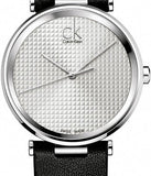 Buy Shop Calvin Klein Sight Silver Dial Black Leather Strap Watch for Men - K1S21120 USA Online