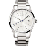 Calvin Klein Bold Silver Dial Silver Steel Strap Watch for Men - K2246120