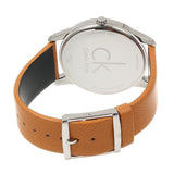 Buy Shop Calvin Klein City Quartz White Dial Light Brown Leather Strap Watch For Men - K2G21138 USA Online
