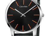 Calvin Klein City Black Dial Black Leather Strap Watch for Men - K2G211C1