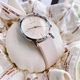 Buy Shop Calvin Klein City White Dial White Leather Strap Watch for Women - K2G231XH USA Online