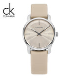 Buy Shop Calvin Klein City White Dial White Leather Strap Watch for Women - K2G231XH USA Online
