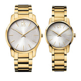 Buy Shop Calvin Klein City White Dial Gold Steel Strap Watch for Women - K2G23546 USA Online