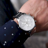 Buy Shop Calvin Klein City White Dial Silver Steel Strap Watch for Men - K2G27146 USA Online