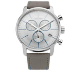 Buy Shop Calvin Klein City Chronograph White Dial White Leather Strap Watch for Men - K2G271Q4 USA Online