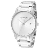Buy Shop Calvin Klein City Chronograph Silver Dial Silver Steel Strap Watch for Men - K2G2G14X USA Online