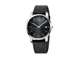 Buy Shop Calvin Klein City Quartz Black Dial Black Leather Strap Watch for Men - K2G2G1C3 USA Online