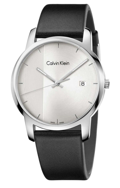 Buy Shop Calvin Klein City Silver Dial Black Steel Strap Watch for Men - K2G2G1CX USA Online