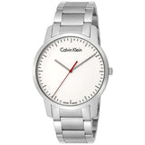 Buy Shop Calvin Klein City Quartz White Dial Silver Steel Strap Watch for Men - K2G2G1Z6 USA Online