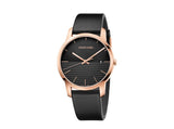 Buy Shop Calvin Klein City Quartz Black Dial Black Leather Strap Watch for Men - K2G2G6CZ USA Online