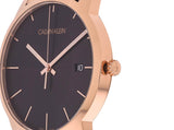 Buy Shop Calvin Klein City Quartz Black Dial Black Leather Strap Watch for Men - K2G2G6CZ USA Online