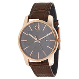 Buy Shop Calvin Klein City Chronograph Brown Dial Brown Leather Strap Watch for Men - K2G2G6G3 USA Online