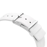 Calvin Klein Accent Silver Dial White Leather Strap Watch for Men - K2Y2X1KW