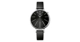 Buy Shop Calvin Klein Equal Black Dial Black Leather Strap Watch for Women - K3E231C1 USA Online
