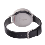 Buy Shop Calvin Klein Equal Black Dial Black Leather Strap Watch for Women - K3E231C1 USA Online