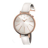 Buy Shop Calvin Klein Equal Silver Dial White Leather Strap Watch for Women - K3E236L6 USA Online