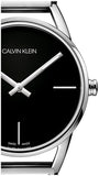 Buy Shop Calvin Klein Stately Black Dial Silver Steel Strap Watch for Women - K3G23121 USA Online
