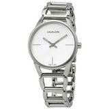 Buy Shop Calvin Klein Stately Silver Dial Silver Steel Strap Watch for Women - K3G2312W USA Online