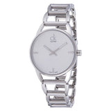 Buy Shop Calvin Klein Stately Silver Dial Silver Steel Strap Watch for Women - K3G2312W USA Online