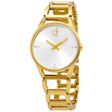 Buy Shop Calvin Klein Stately White Dial Gold Steel Strap Watch for Women - K3G2352W USA Online