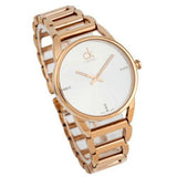 Buy Shop Calvin Klein Stately White Dial Gold Steel Strap Watch for Women - K3G2362W USA Online
