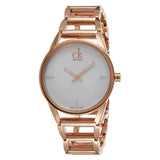 Buy Shop Calvin Klein Stately White Dial Gold Steel Strap Watch for Women - K3G2362W USA Online
