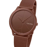 Buy Shop Calvin Klein Minimal Quartz Pink Gold Dial Pink Gold Mesh Bracelet Watch for Men - K3M11TFK USA Online