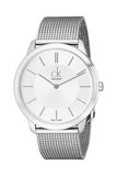 Buy Shop Calvin Klein Minimal Silver Dial Silver Mesh Bracelet Watch for Men - K3M21126 USA Online