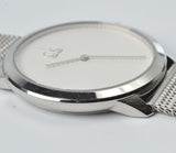 Buy Shop Calvin Klein Minimal White Dial Silver Mesh Bracelet Watch for Men - K3M2112Y USA Online
