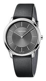 Buy Shop Calvin Klein Minimal Black Dial Black Leather Strap Watch for Men - K3M211C4 USA Online