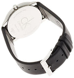 Buy Shop Calvin Klein Minimalist White Dial Black Leather Strap Watch for Men - K3M211C6 USA Online