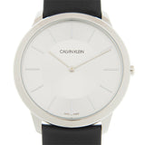 Buy Shop Calvin Klein Minimalist White Dial Black Leather Strap Watch for Men - K3M211C6 USA Online
